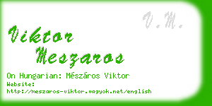 viktor meszaros business card