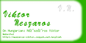 viktor meszaros business card